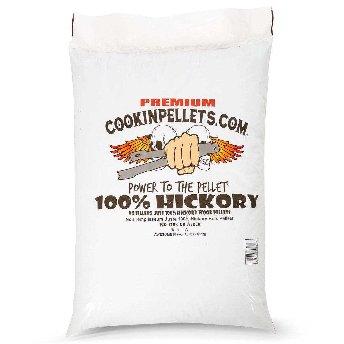 40-Pound Hickory Wood Pellets 2 Pack A6503