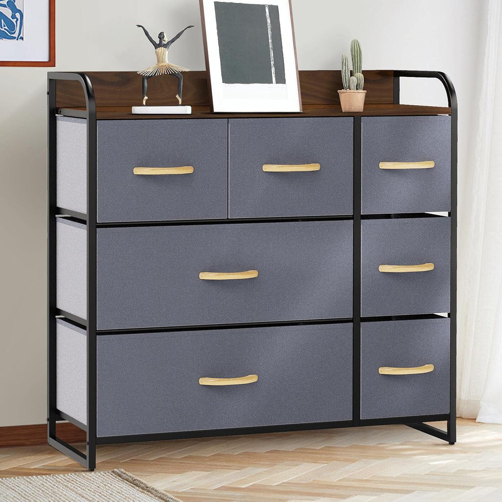 7 Drawer Dresser with Steel Frame T655209