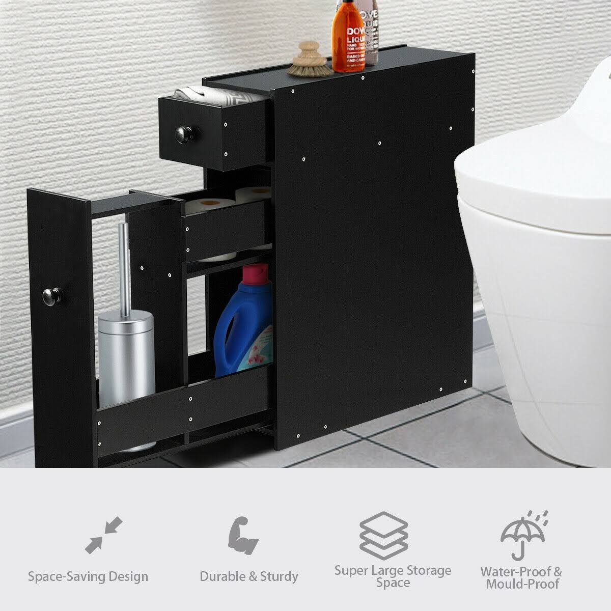 White Bathroom Cabinet Storage Organizer F6874