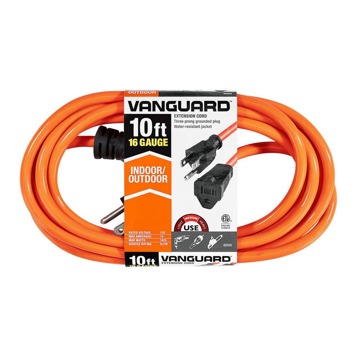 Orange 10 ft. Indoor/Outdoor Extension Cord L585086