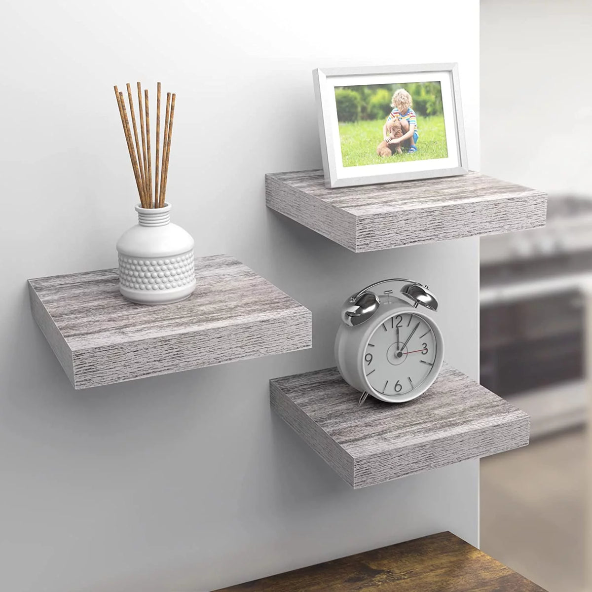 White Floating Shelves 3 Pack V290