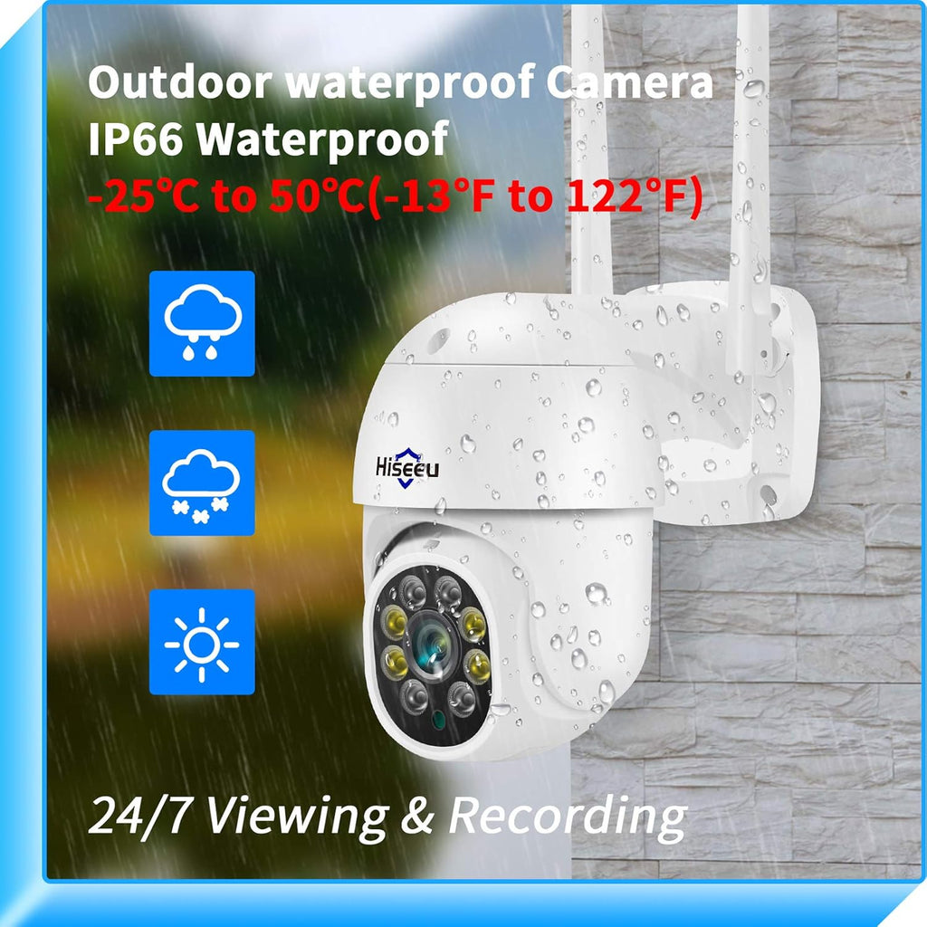 2.4G WiFi 3 Megapixels Pan/Tilt/Zoom Wireless Security Camera with Floodlights Z900