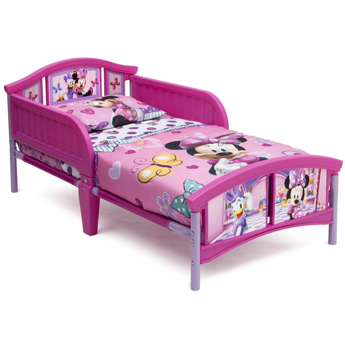 Pink Plastic Toddler Bed I551205
