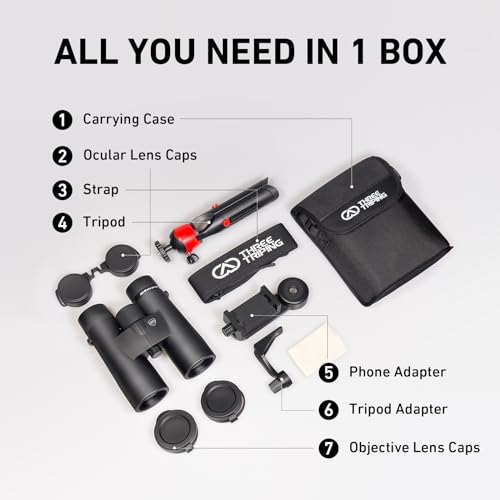 10x42 HD Binoculars with Phone Adapter and Tripod D1135