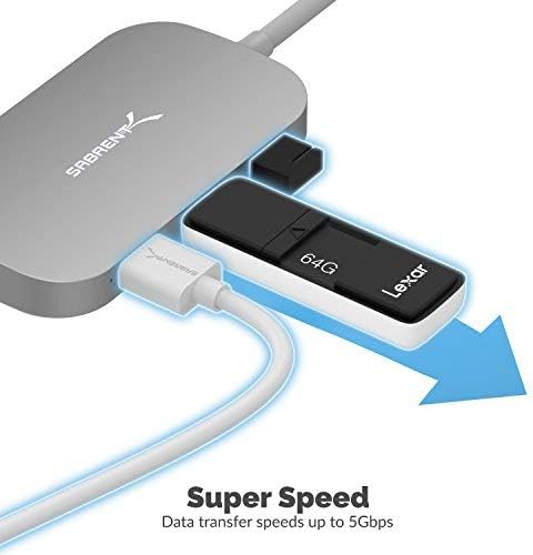 8-in-1 USB Type-C Hub with HDMI Output, 3 USB 3.0 Ports, SD/MicroSD Card Reader I633