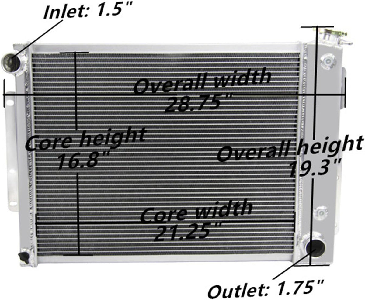 4 Row Aluminum Racing Radiator O409534
