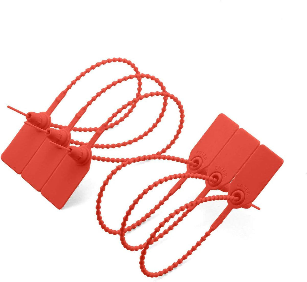 50pcs Plastic High Security Seal With Metal Insert Adjustable Self-Locking Pull Tight Cable Ties Tags Disposable Wire Padlock A605671