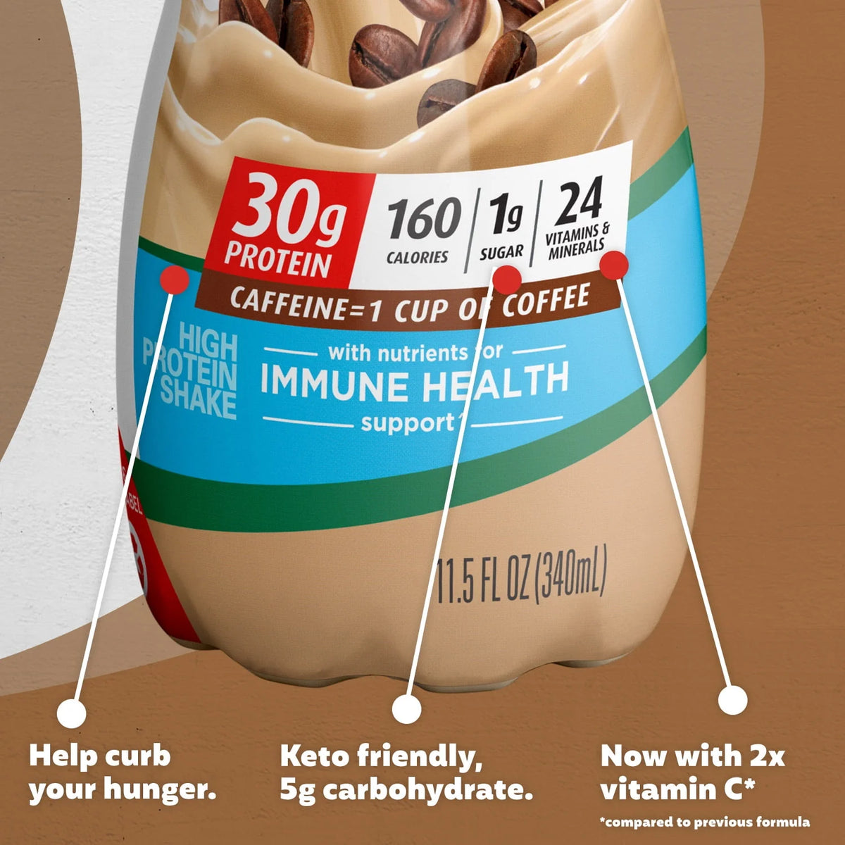 Cafe Latte Protein Shake 11.5 fl oz 12 Ct B10513