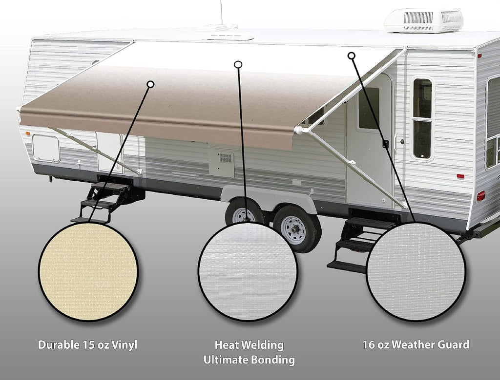 Camel Fade Awning Fabric O844