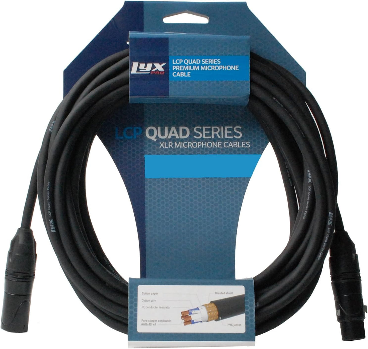 Black Pack of 2 XLR Microphone Cable W66122
