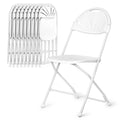 White Plastic Stackable Foldable Chair L665
