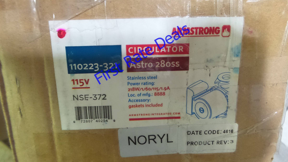 Astro 280SS Circulator Pump, Open, 115V, 5/16 HP G174130
