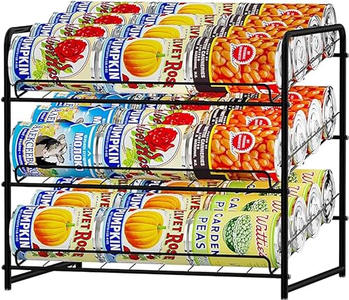 Black Stackable Can Rack Organizer L620848