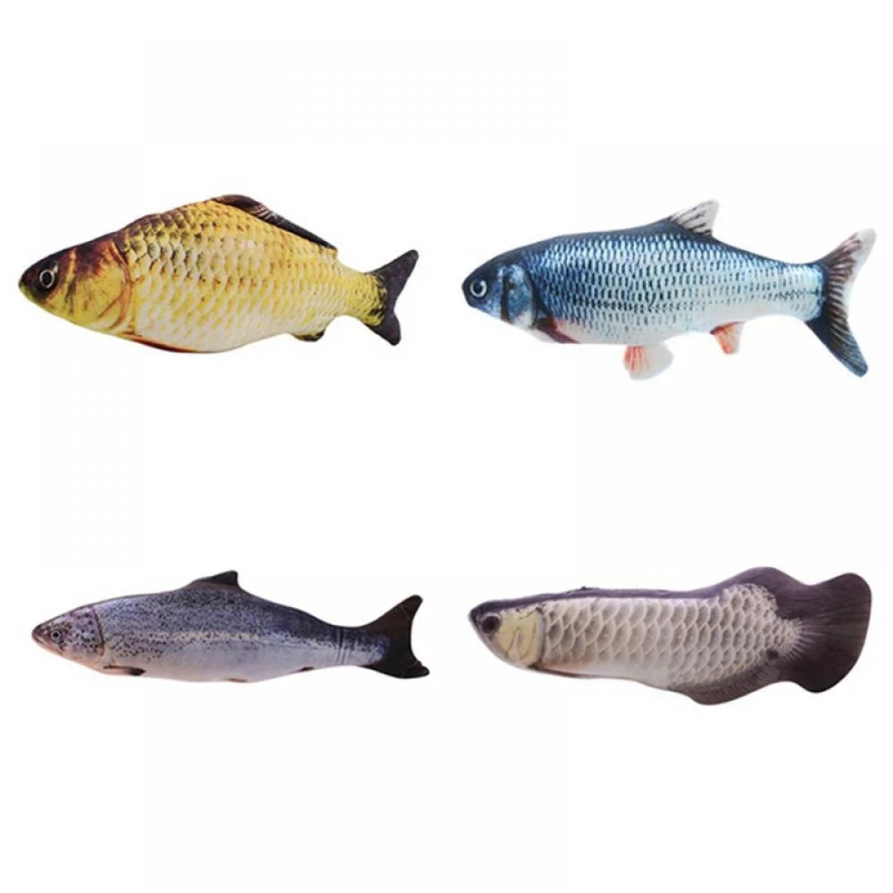 Realistic Flopping Fish Catnip Plush Cat Toy K26256