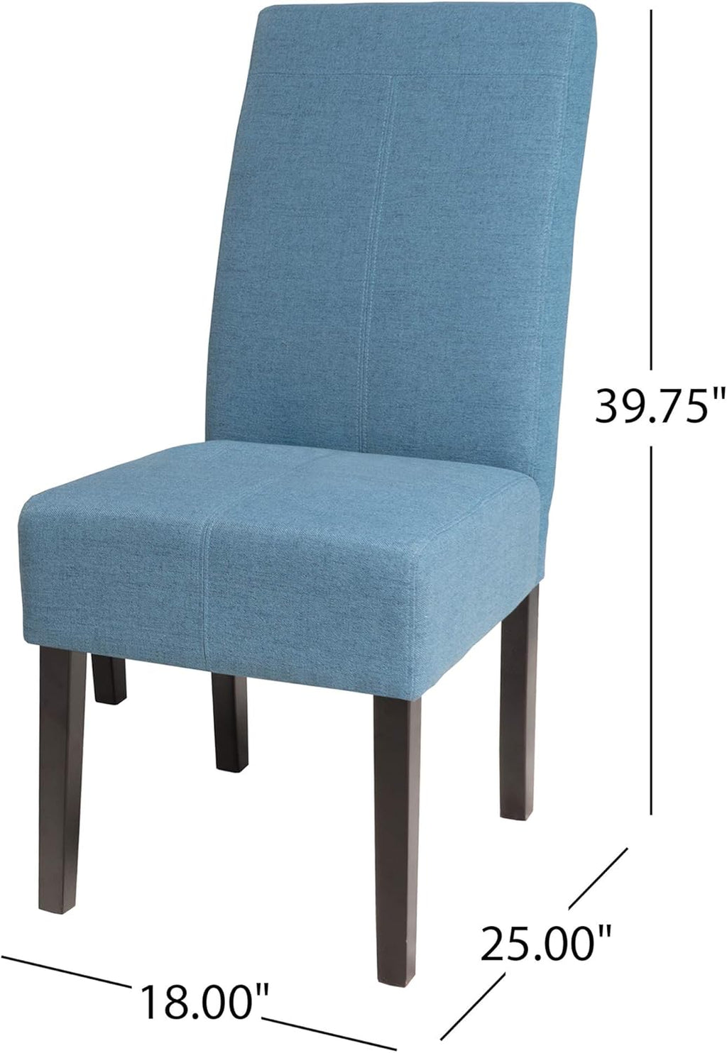 Blue Fabric Dining Chairs, 2-Pcs Set R866115
