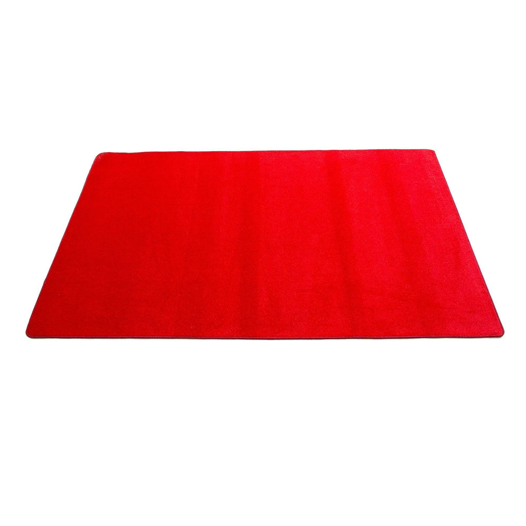 Solid Red Rectangle Carpet O517207