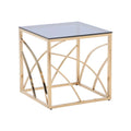 Gold Small Glass End Table D7177