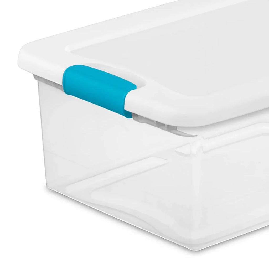 3.75 Gallon Clear Plastic Storage Tote with Lid, 12 Count S848965