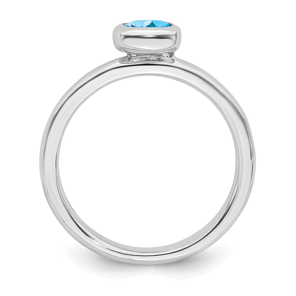 Sterling Silver Blue Topaz Ring K42631