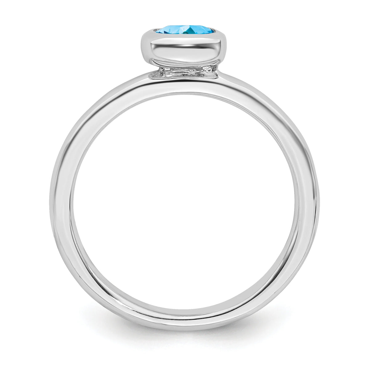 Sterling Silver Blue Topaz Ring K42631