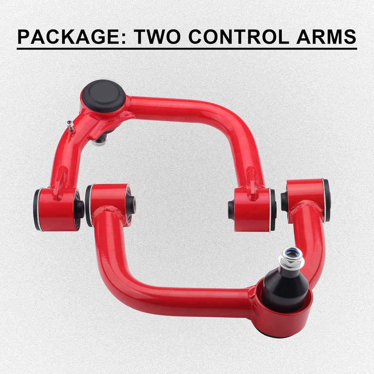 Front Upper Control Arms for 2005-2022 Tacoma, 2-4" Lift, Adjustable (Red) P4311