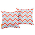 Outdoor Patio Garden Furniture Pillow Throw, Set of Two, Fabric, Multi Colorful P97174