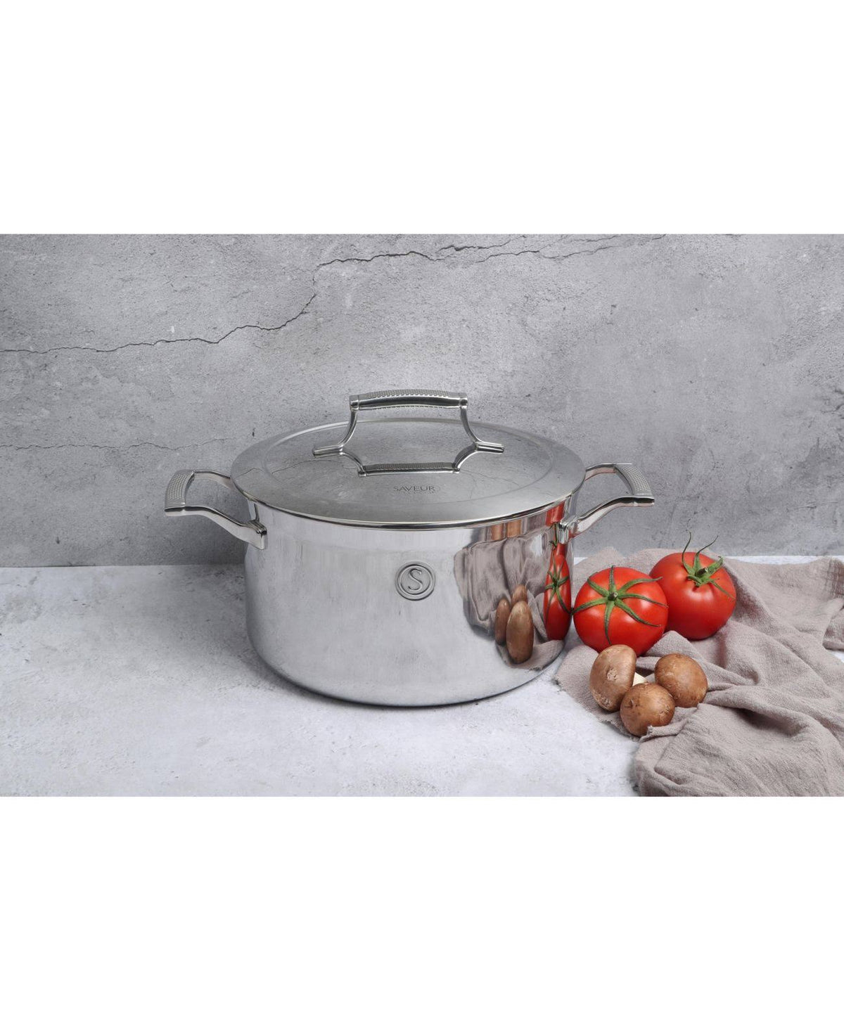 6 qt. Tri-Ply Stainless Steel Stock Pot with Lid O7431