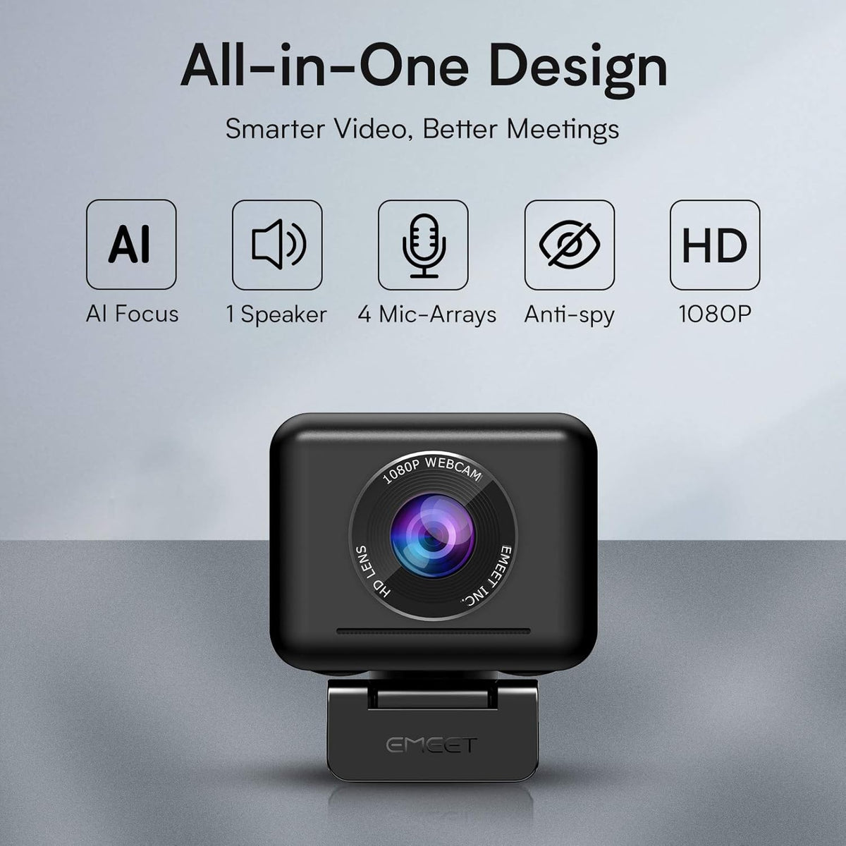 1080P Webcam with Speaker and Mics N4743