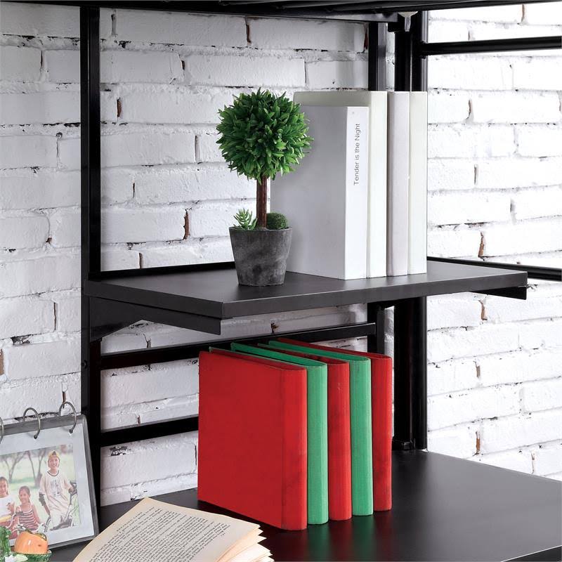 Twin Over Workstation Bunk Bed in Black E710394