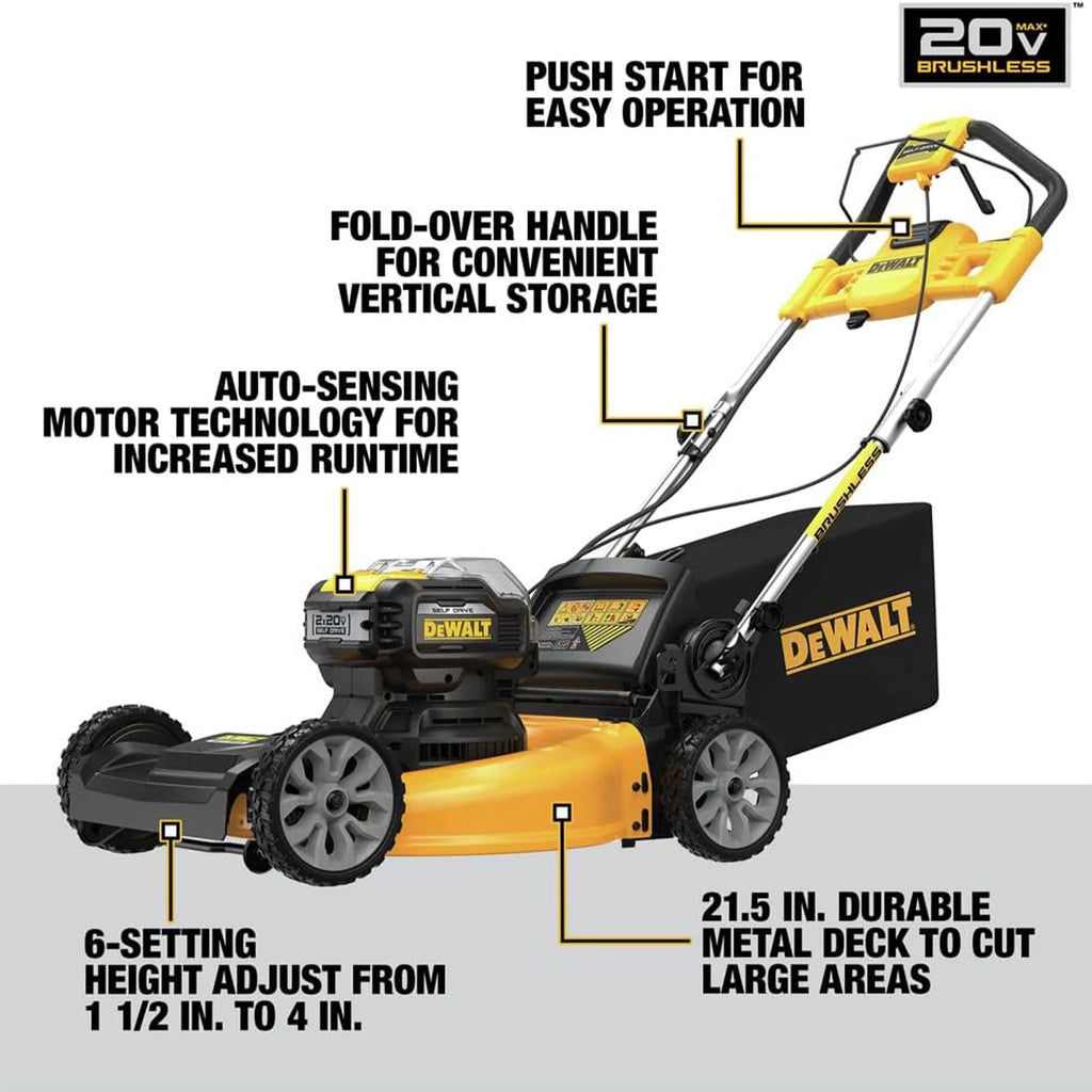 20V MAX Self Propelled 21.5 Inch Brushless Lawn Mower R68237