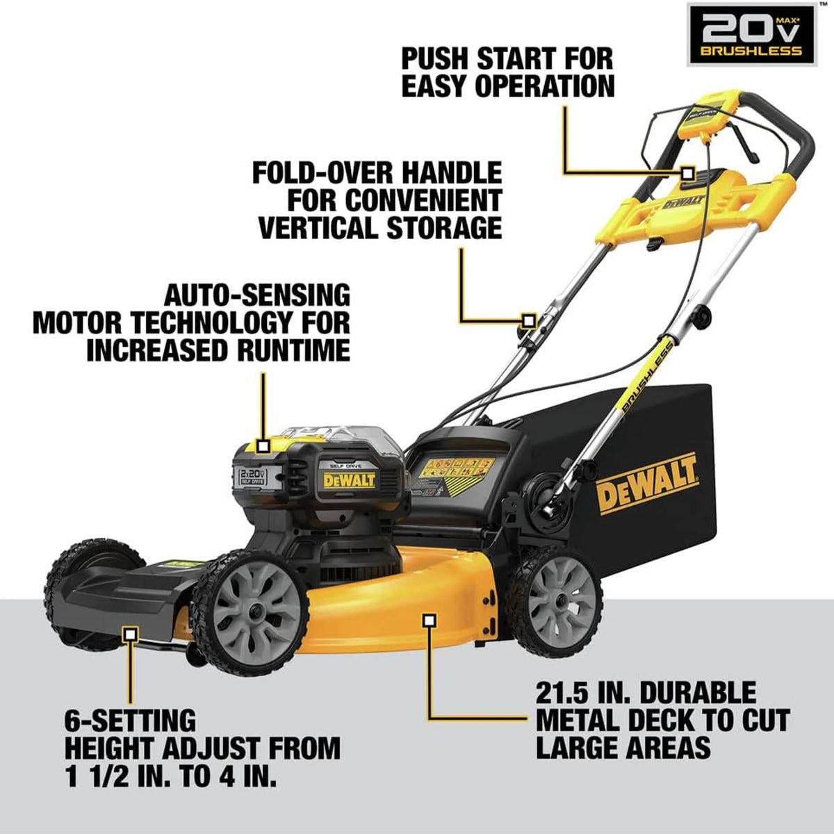 20V MAX Self Propelled 21.5 Inch Brushless Lawn Mower R68237