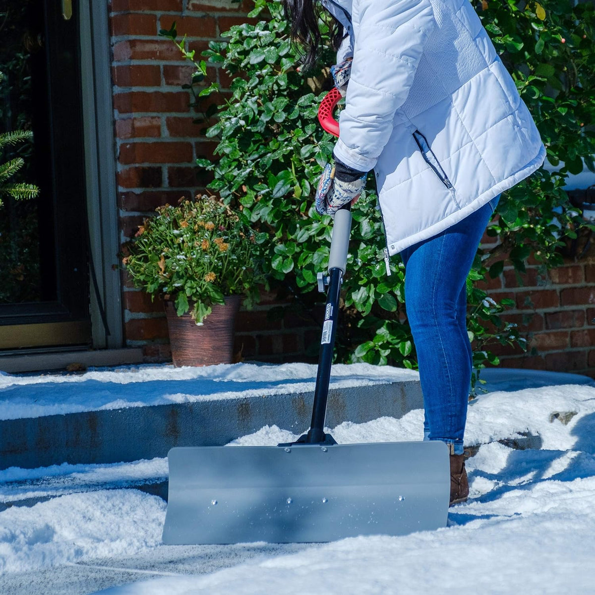 24" Heavy Duty Lightweight Snow Plow Shovel, Smoked Grey, Pack of 2 E1073