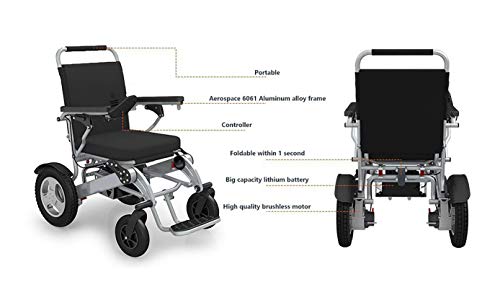 Black Heavy Duty Foldable Power Wheelchair Y917