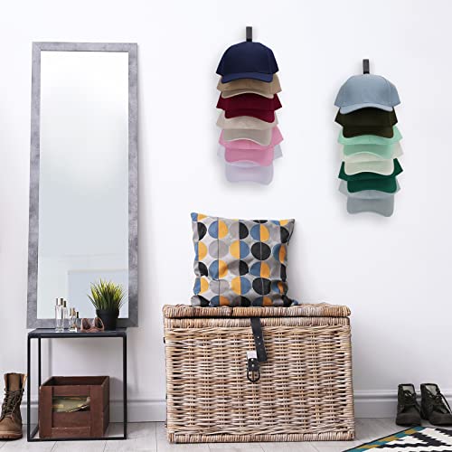 Brown Wooden Hat Rack Wall-Mounted 2 Pack P126