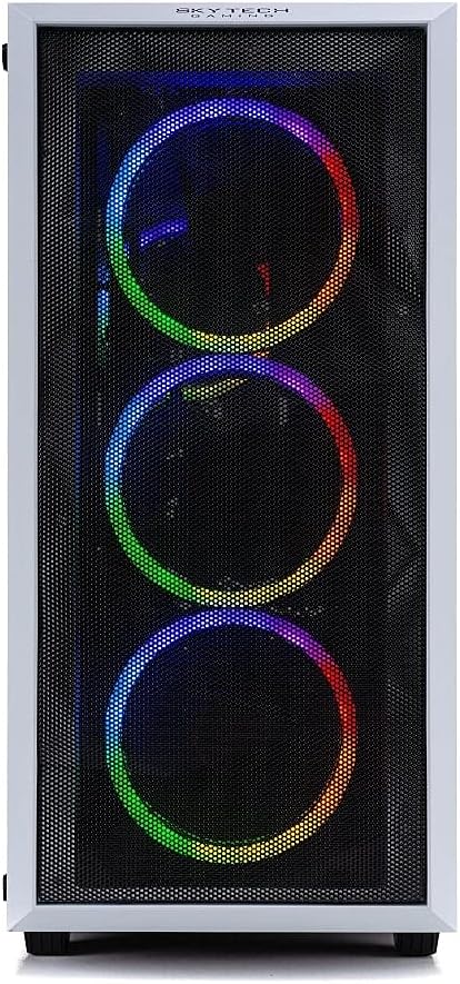 White Gaming Desktop PC with AMD Ryzen 5 5600X RTX 3070 Ti 1TB SSD 16GB DDR4 D34912