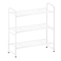 Black 30.75 Inch Heavy Duty Metal Wire 3 Tier Shelving Unit N481