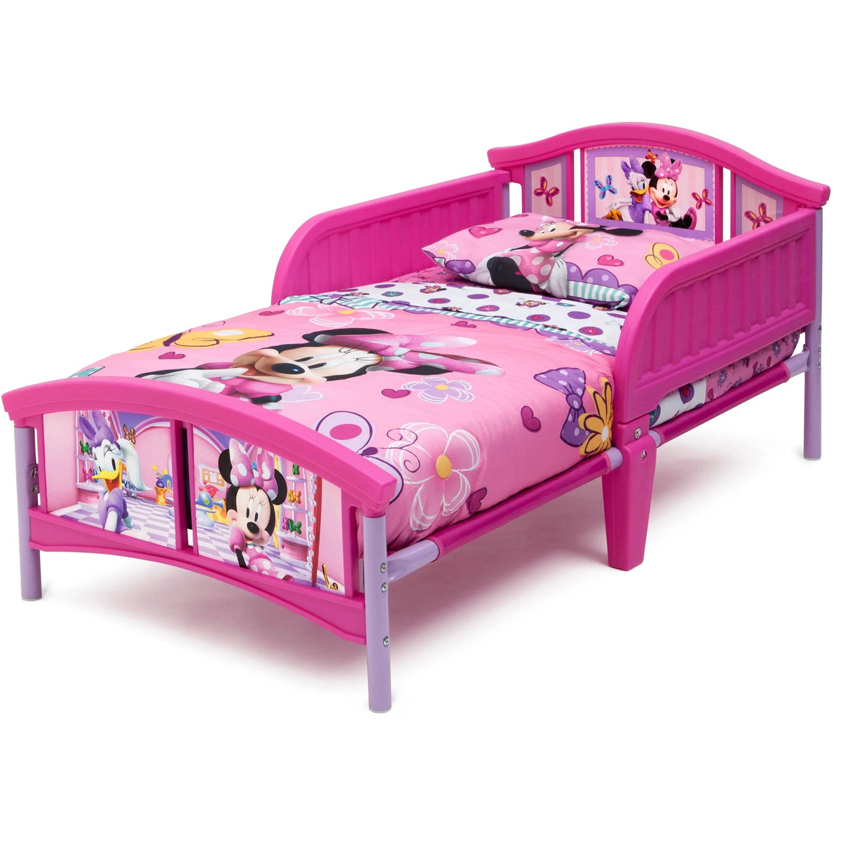 Pink Plastic Toddler Bed I551205