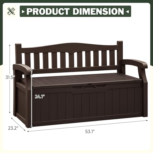 80 Gallon Black Storage Bench W38088