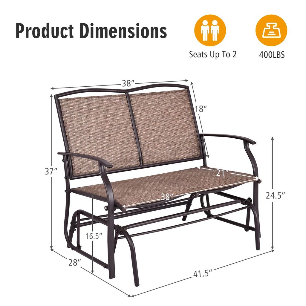 Patio Glider Outdoor Rocking Bench Z31542