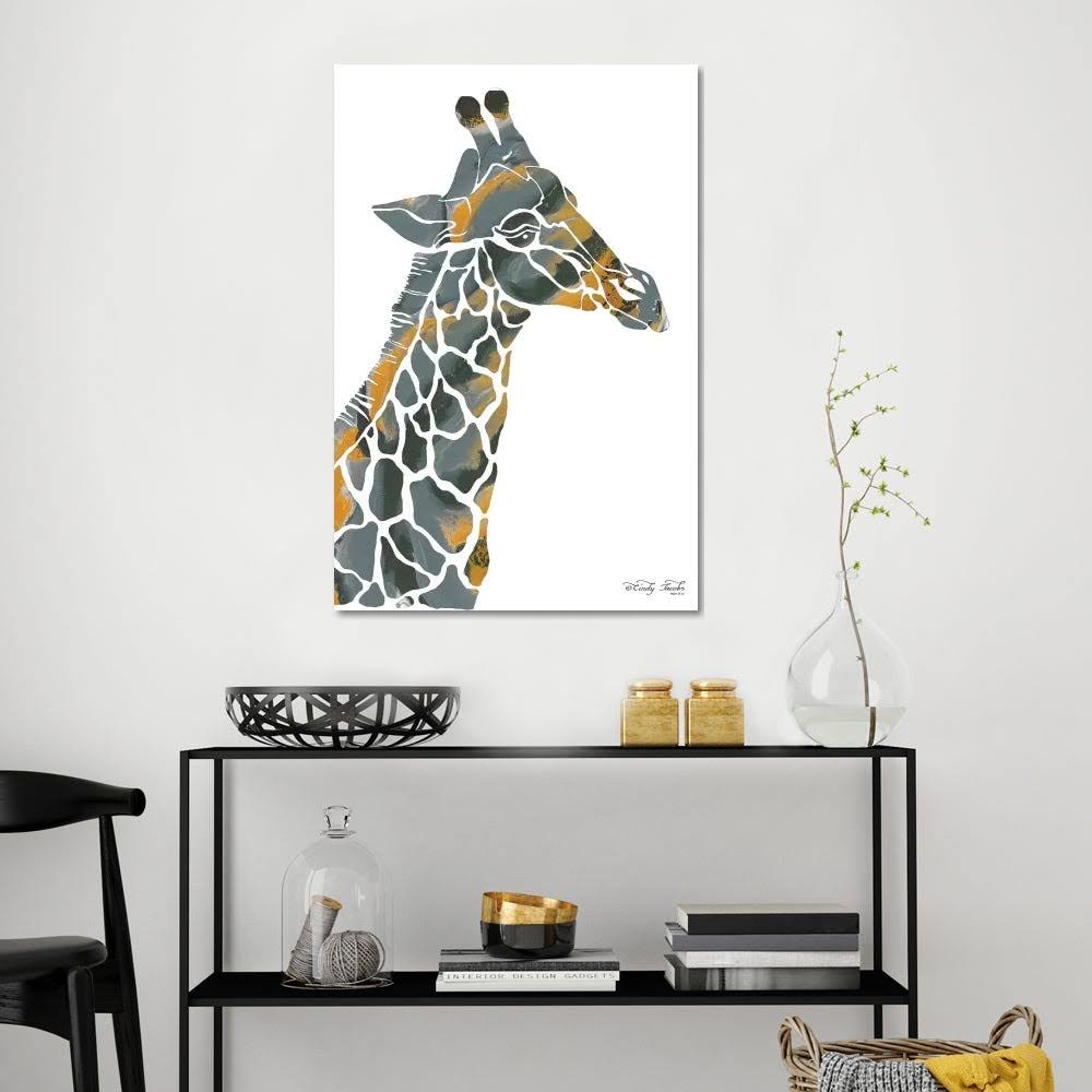 Bright Giraffe I Print on Canvas Art P748