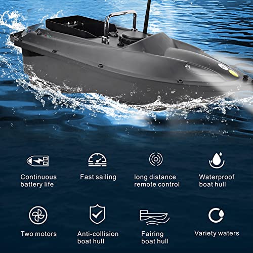 Black Remote Control Fishing Bait Boat V33954