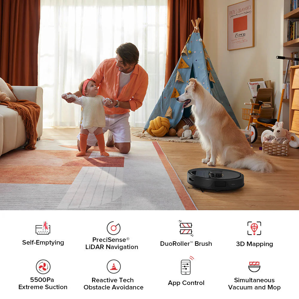 Robot Vacuum and Mop with Auto-Empty Dock E716653