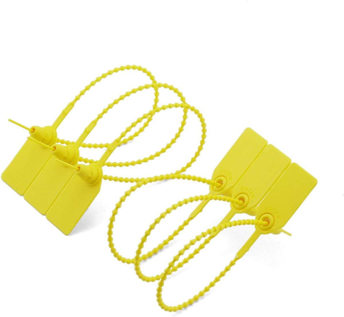 50pcs Plastic High Security Seal With Metal Insert Adjustable Self-Locking Pull Tight Cable Ties Tags Disposable Wire Padlock A605671
