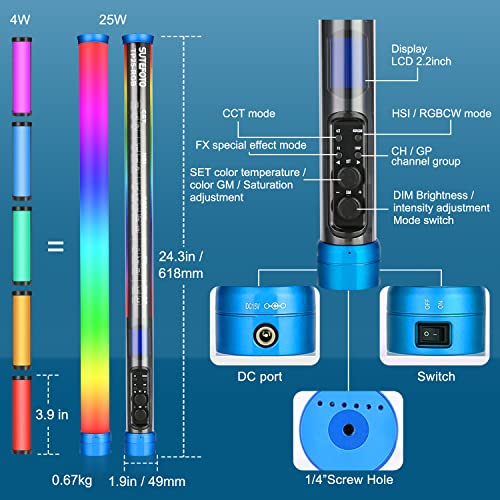24.3" Handheld RGB LED Video Light 2600 lumens Y48513