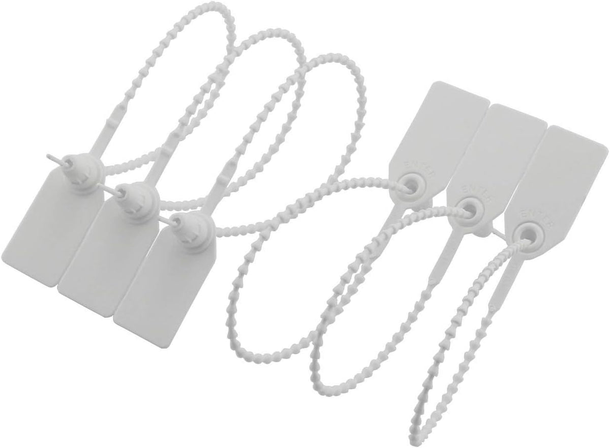 50pcs Plastic High Security Seal With Metal Insert Adjustable Self-Locking Pull Tight Cable Ties Tags Disposable Wire Padlock A605671