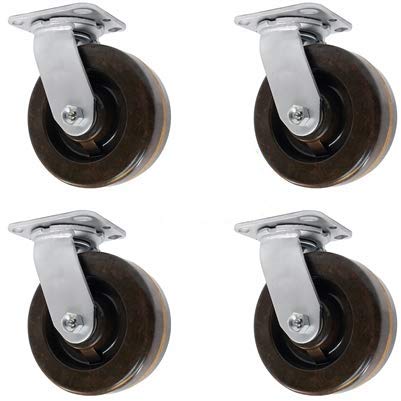 4 X 2 High Temperature Phenolic Swivel Caster Set of 4 C160201