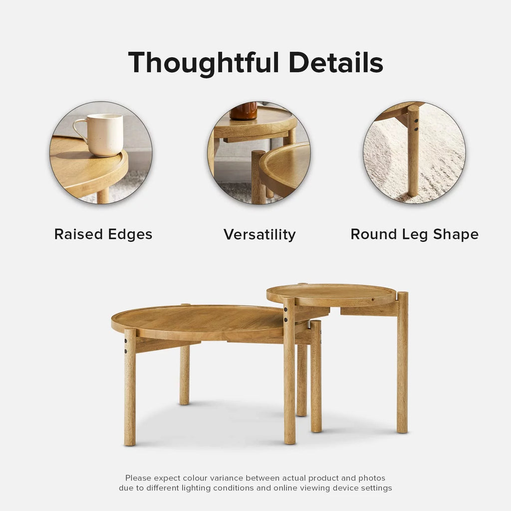 Round Solid Wood Coffee Table K4847