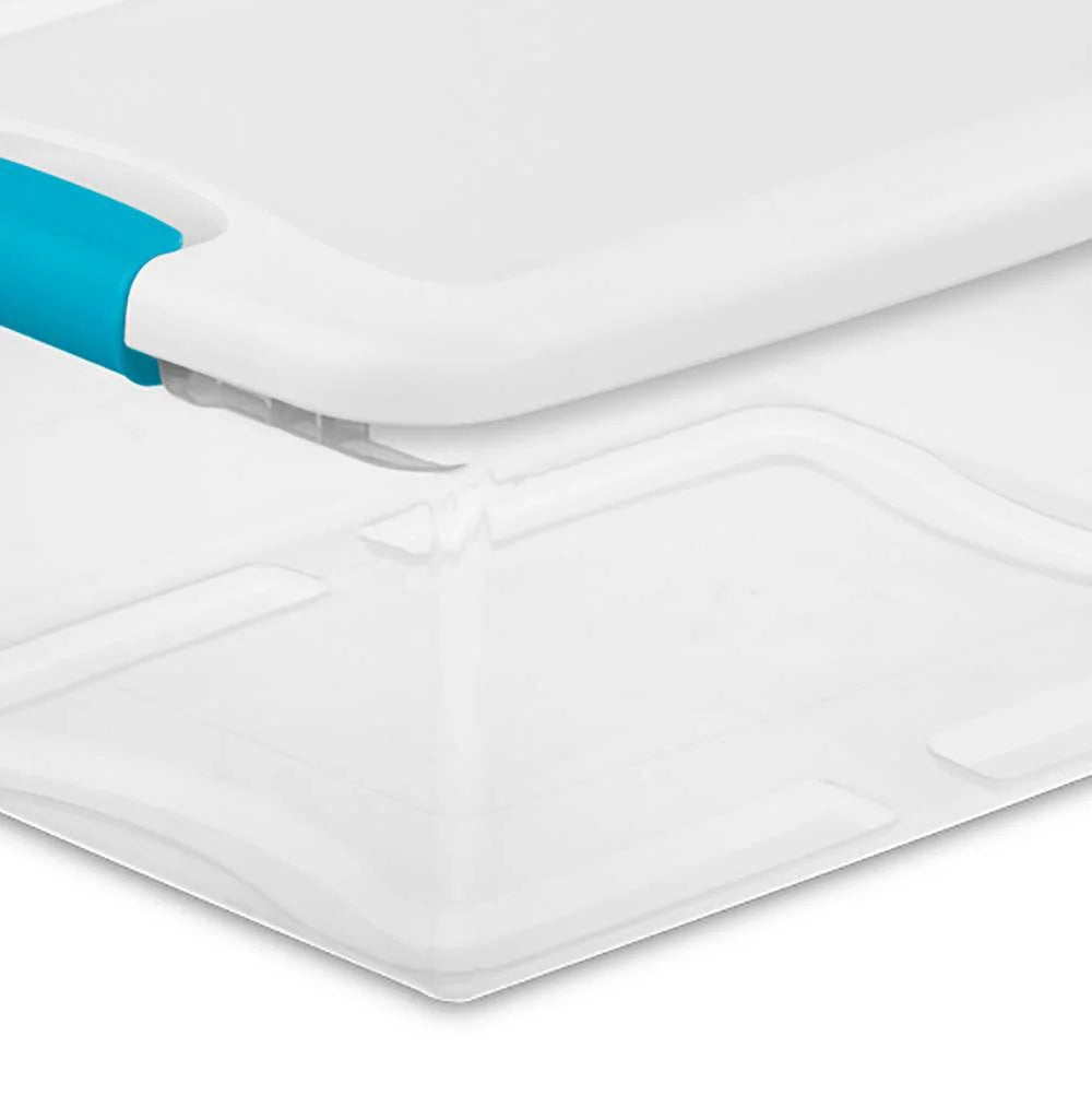 3.75 Gallon Clear Plastic Storage Tote with Lid, 12 Count S848965