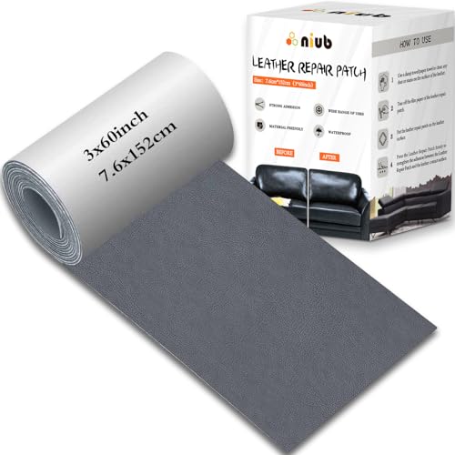 Brown Leather Repair Patch Kit 3x60 inches Waterproof C646