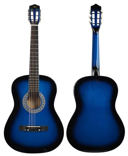 Black Beginner Acoustic Guitar Starter Package with Gig Bag, Strap, Picks, Pickguards, Pick Holder, Extra Strings, Electronic Tuner W504